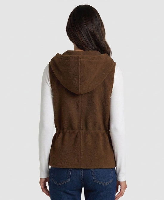
Hooded Sweater Vest in BROWN view 2
