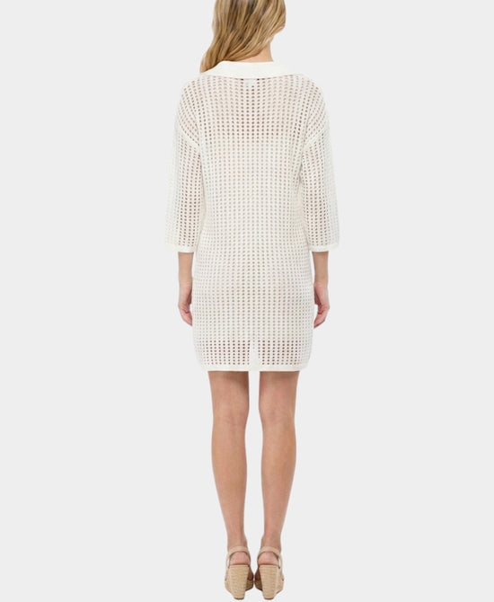 
Crochet Swim Cover-Up in WHITE view 2
