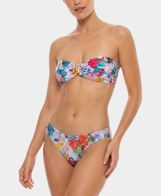 
Printed Bikini w/ Shell Detail - 2 Pc Set in MULTI view 1