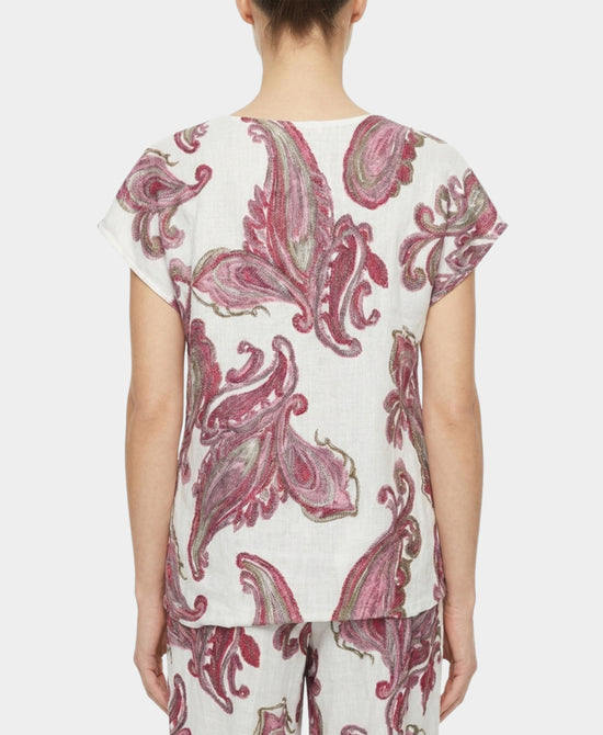 
Paisley Print Top in WHITE MULTI view 2