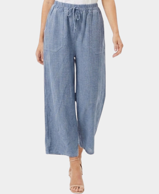 
Linen & Cotton Pants in BLUE view 1
