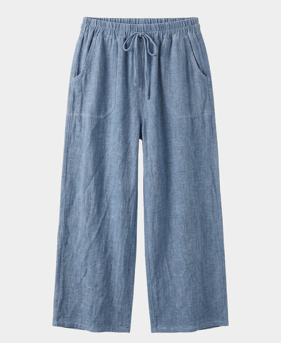 
Linen & Cotton Pants in BLUE view 2