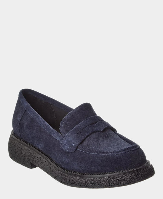 
Suede Platform Loafer in NAVY view 1