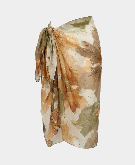 
Watercolor Print Sarong in BEIGE MULTI view 2