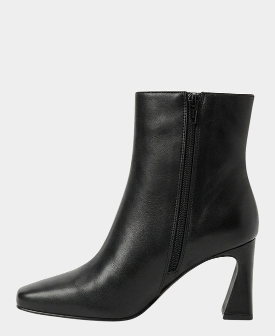 
Leather Sniped Toe Bootie in BLACK view 2