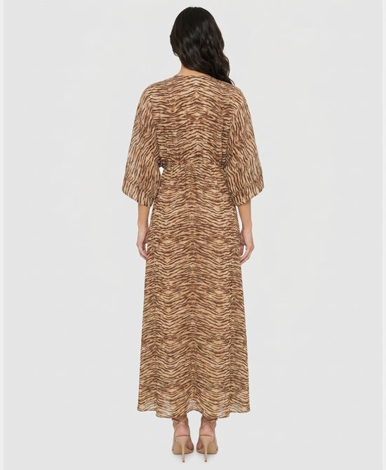
Printed Maxi Dress in BROWN view 2