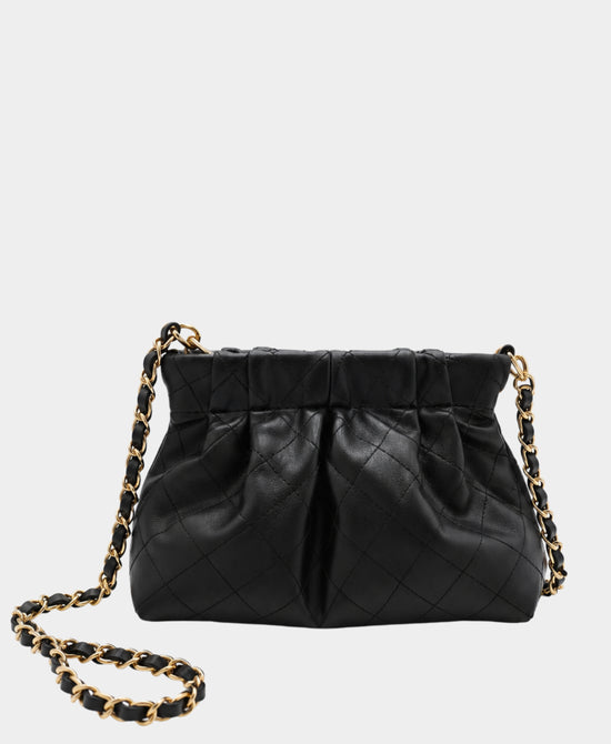 
Vegan Leather Crossbody Bag in BLACK view 2