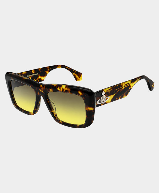 
Rectangle Tortoise Sunglasses in TORTOISE view 1