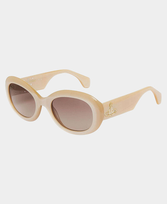 
Oval Sunglasses w/ Crystals in PEARL view 1