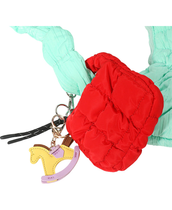 
Mini Puffer Keychain/Bag Charm in RED view 2