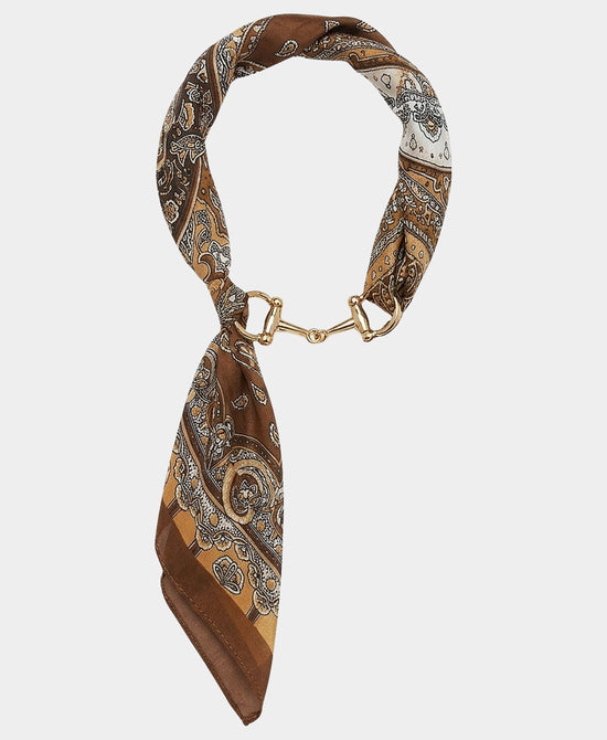 
Printed Scarf Chain Necklace in BROWN view 2