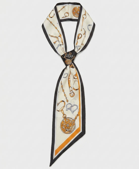 
Printed Scarf in BLACK MULTI view 2