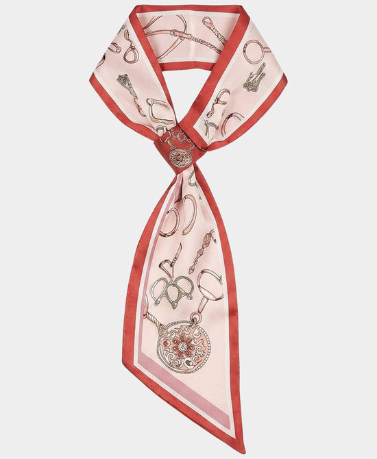 
Printed Scarf in WINE/WHITE view 2