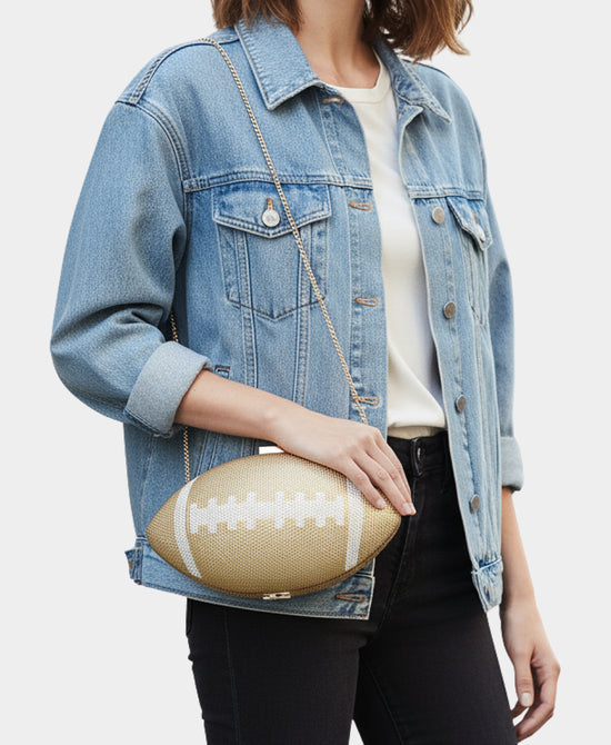 
Crystal "Football" Bag in GOLD view 1