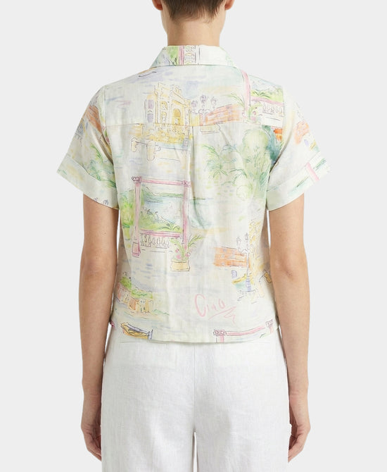 
Printed Blouse in IVORY MULTI view 2