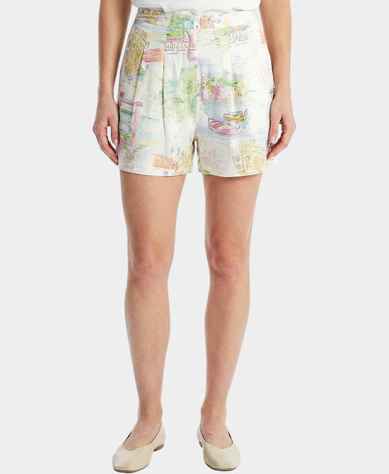 
Printed Shorts in IVORY MULTI view 1
