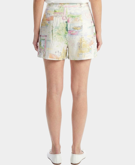 
Printed Shorts in IVORY MULTI view 2