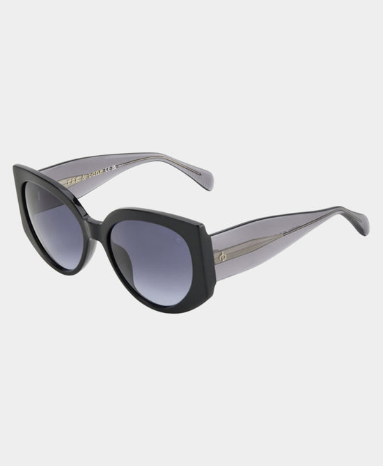 
Oval Cat Eye Sunglasses in BLACK view 1